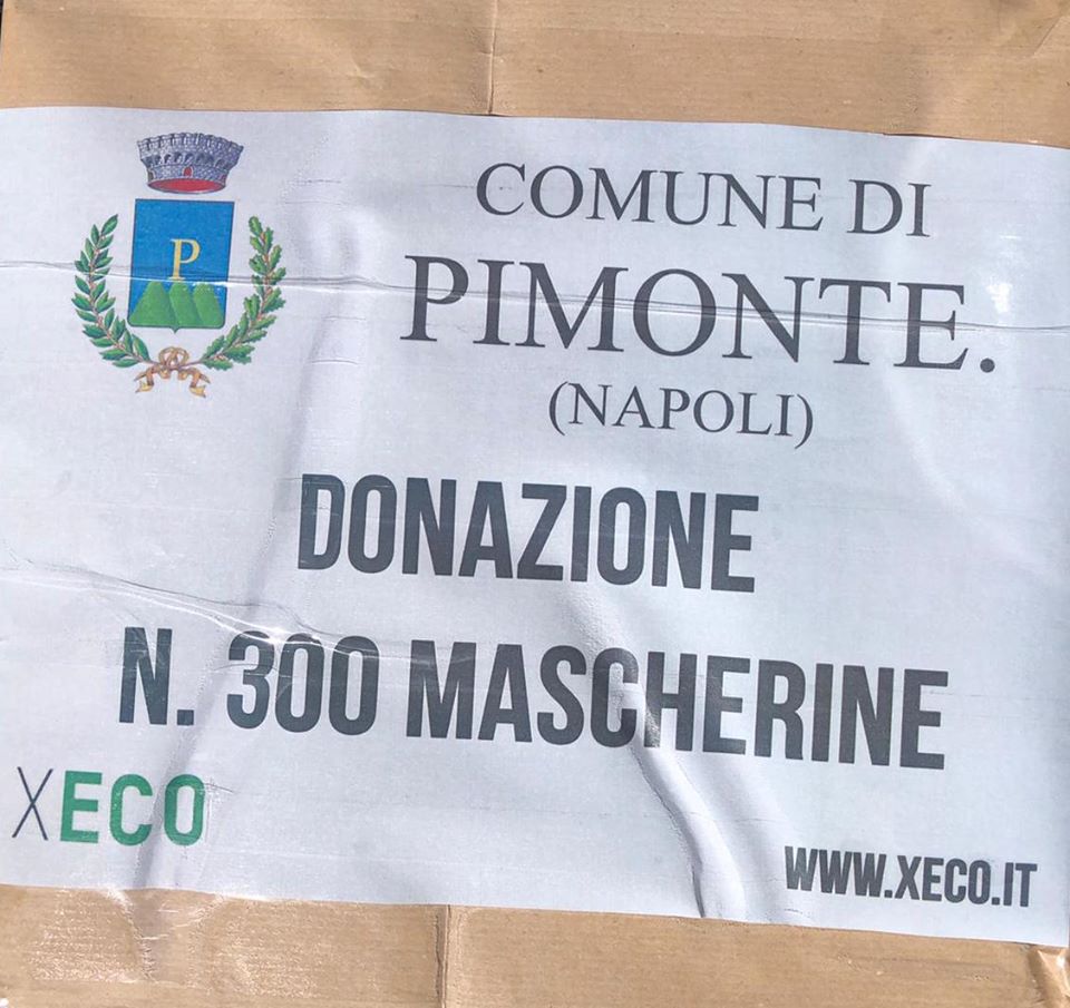 La XECO srl, dona 300 mascherine al Comune di Pimonte