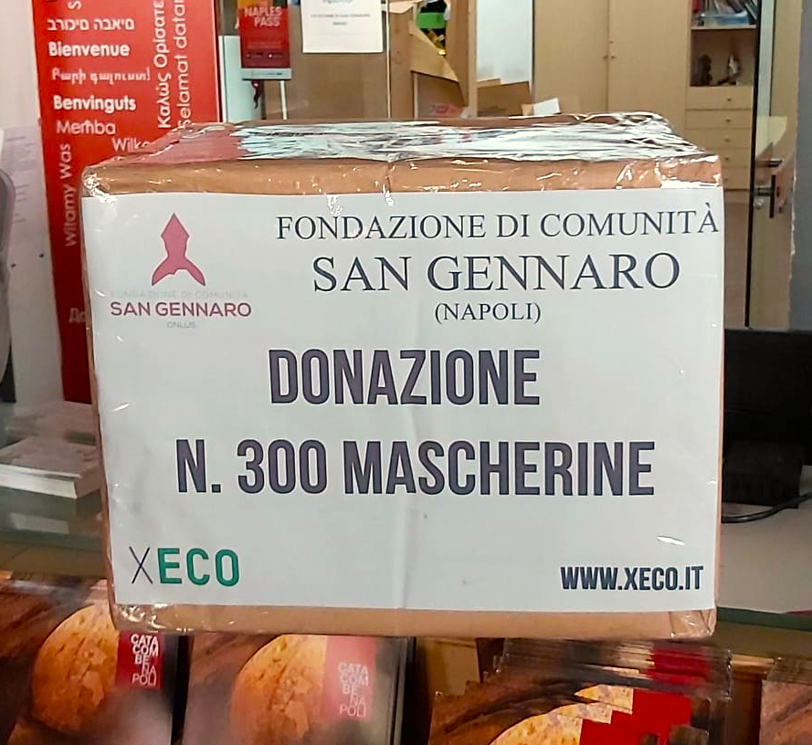 300 mascherine donate da Xeco Srl alla “Fondazione di Comunità San Gennaro”
